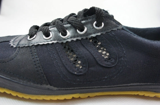 Double Star Canvas Kung Fu Shoes Black