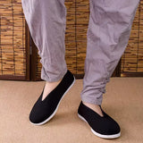 Classical Rubberized Cloth Sole Tai Chi Shoes [Big Sizes]