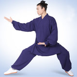 Custom Listing: Navy Blue Taoist Uniform Heavy Hemp-Linen Winter Material